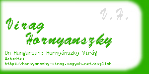virag hornyanszky business card