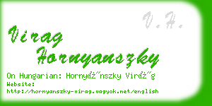 virag hornyanszky business card